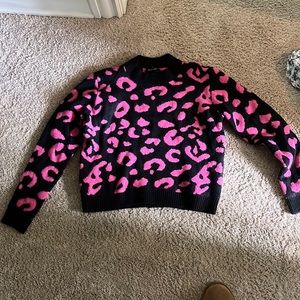 Cute hot pink print sweater